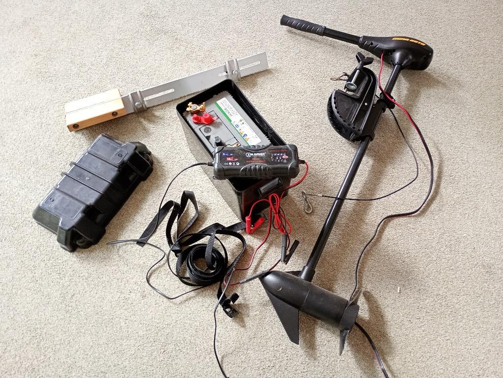 Elektrische buitenboord motor Minn Kota COMPLEET, Ophalen, Minder dan 5 pk, Elektrisch, Zo goed als nieuw