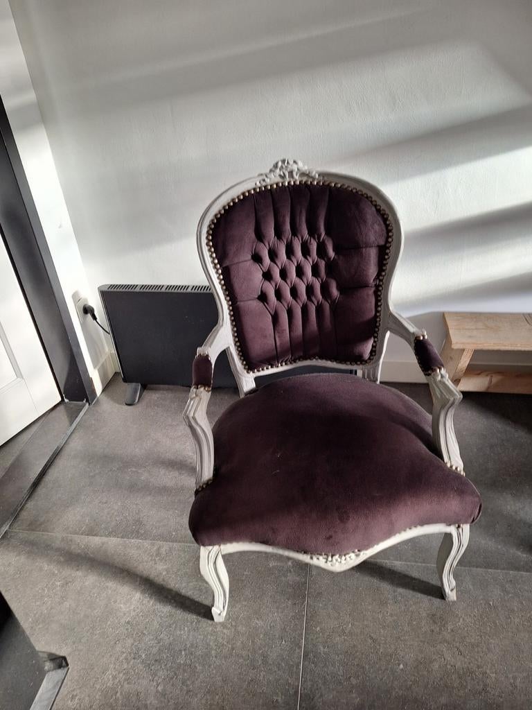 Brocante Opgeknapte Stoel - Kinderkamer of Fotoshoot, Huis en Inrichting, Stoelen, Gebruikt, Overige kleuren, Ophalen of Verzenden