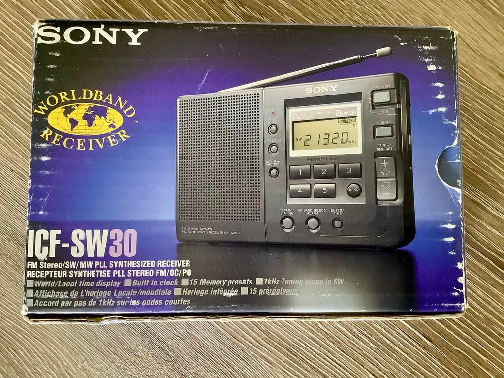 Sony ICF-SW30 Wereldontvanger - Compacte Wereldradio, Audio, Tv en Foto, Radio's, Ophalen of Verzenden, Gebruikt, Wereldontvanger