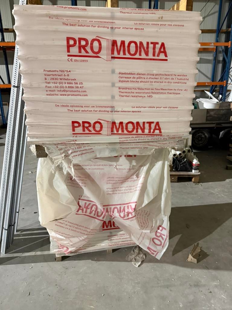 Gipsblokken promonta, Minder dan 4 cm, Overige materialen, Ophalen of Verzenden, Zo goed als nieuw