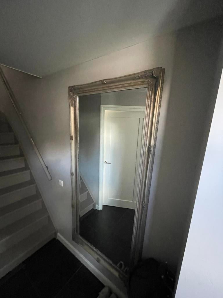 Grote spiegel met sierlijke lijst, Ophalen of Verzenden