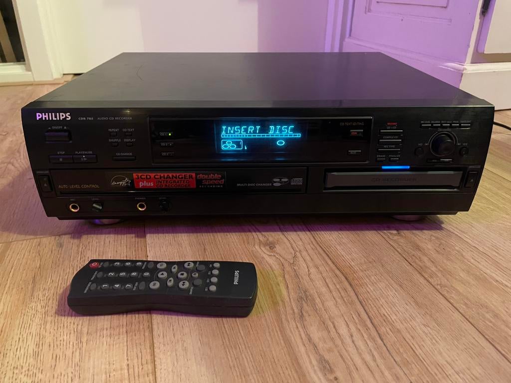 Philips CDR-785 Audio CD-Recorder (3+1 CD Wisselaar), Ophalen of Verzenden, Zo goed als nieuw, Philips, Wisselaar