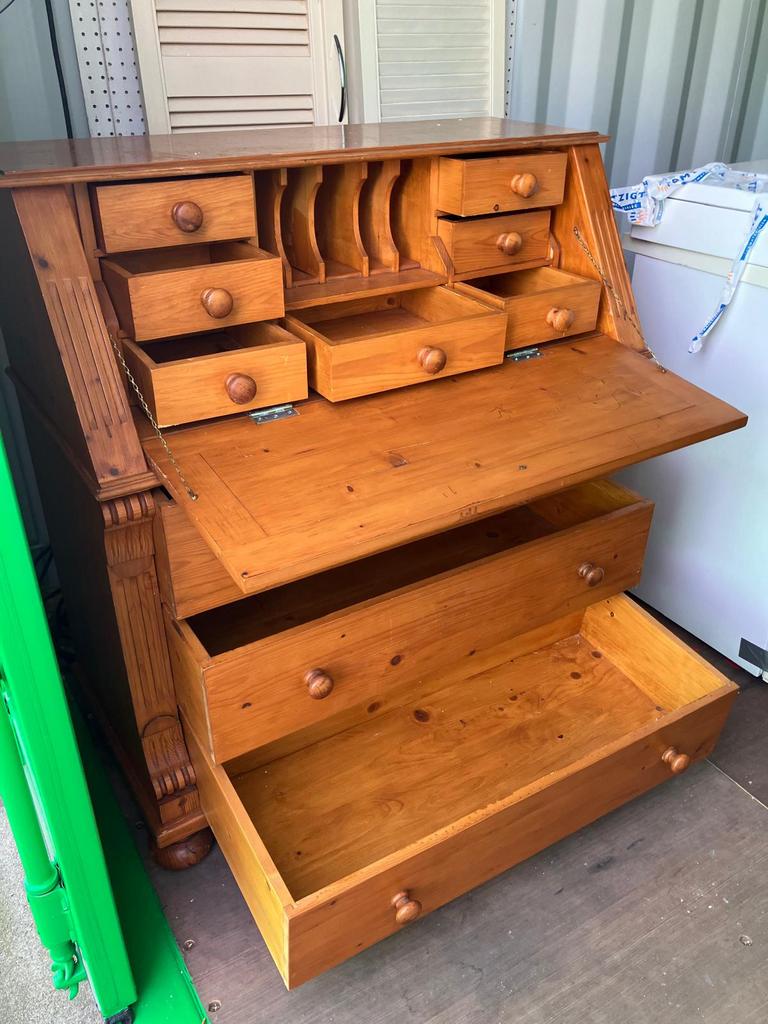 Secretaire grenen, Huis en Inrichting, Kasten | Secretaires, Ophalen of Verzenden, Zo goed als nieuw