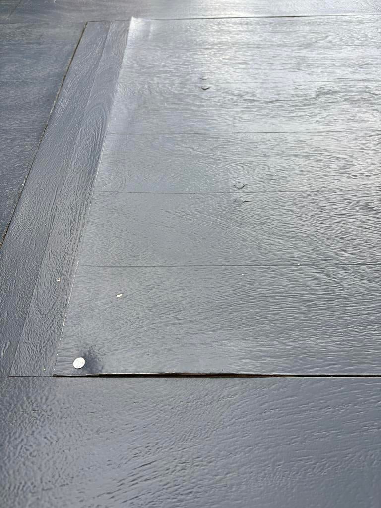 Tuintafel met houten poten, Tuin en Terras, Tuintafels, Ophalen of Verzenden, Gebruikt, Rechthoekig, Hout