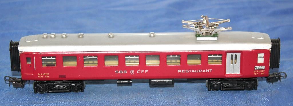 Märklin H0 4035 SBB restauratie rijtuig met verlichting., Wisselstroom, Gebruikt, Wagon, Ophalen of Verzenden