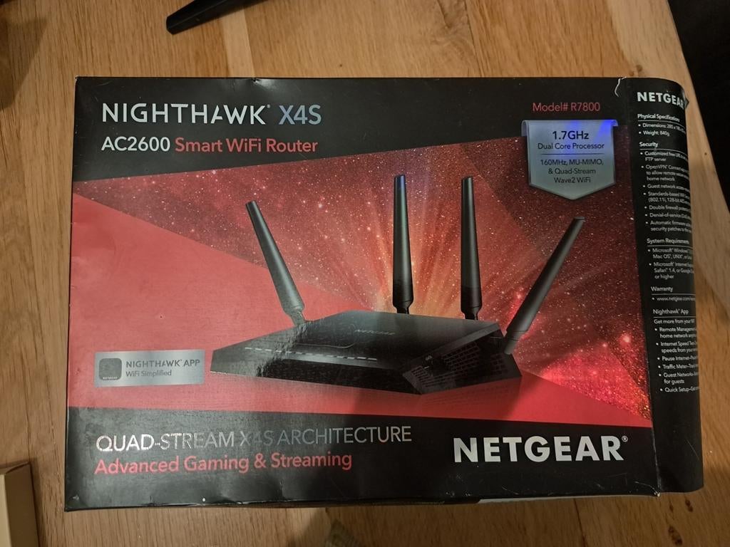 Netgear Nighthawk X4S AC2600 Smart WiFi Router (R7800), Ophalen of Verzenden, Zo goed als nieuw, Router, Netgear