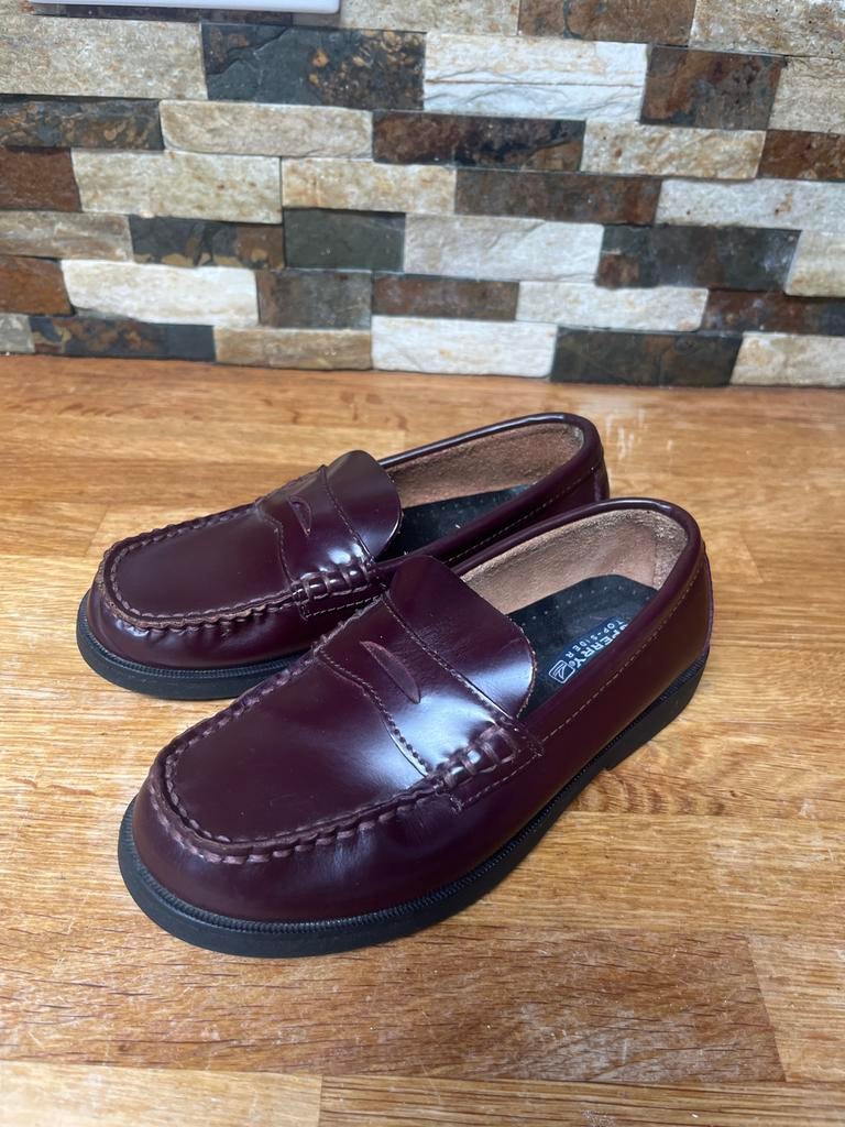 Bordeaux rode leren instappers maat 33, Schoenen, Ophalen of Verzenden, Zo goed als nieuw, Jongen