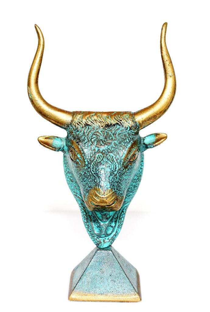 Schitterende Grote Bronzen Minoïsche Stier Paleis Knossos, Ophalen of Verzenden, Brons