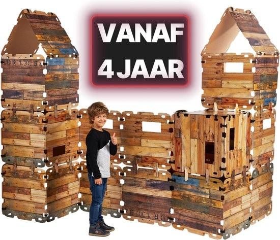 Fantasy Forts XXL mega Set. Hut bouwen van karton 45 panelen, Ophalen