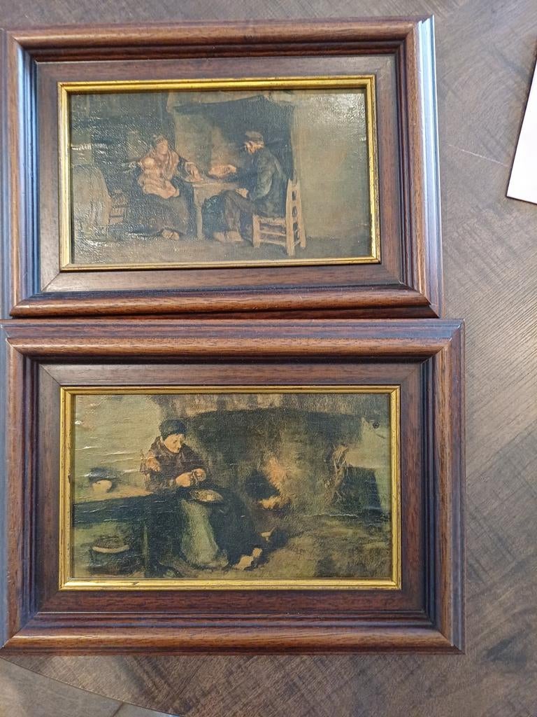 Paneel schilderijtjes, Antiek en Kunst, Kunst | Schilderijen | Klassiek, Ophalen of Verzenden