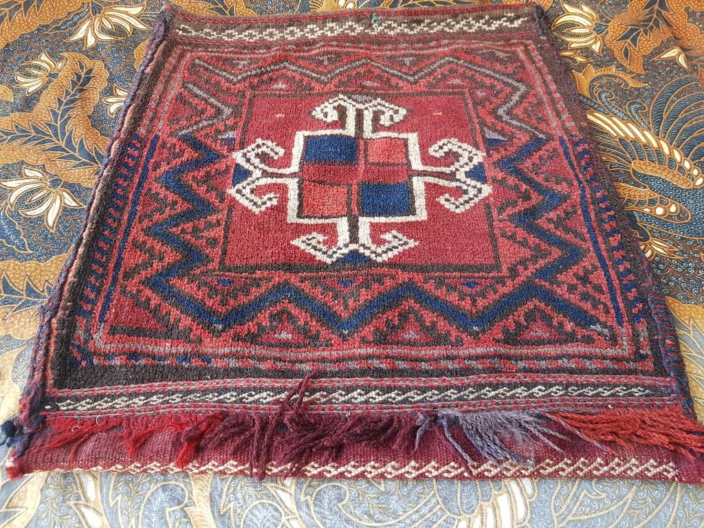 Mooi antiek handgeknoopt Perzisch kussen uit Iran 46-50 cm., Antiek en Kunst, Ophalen of Verzenden