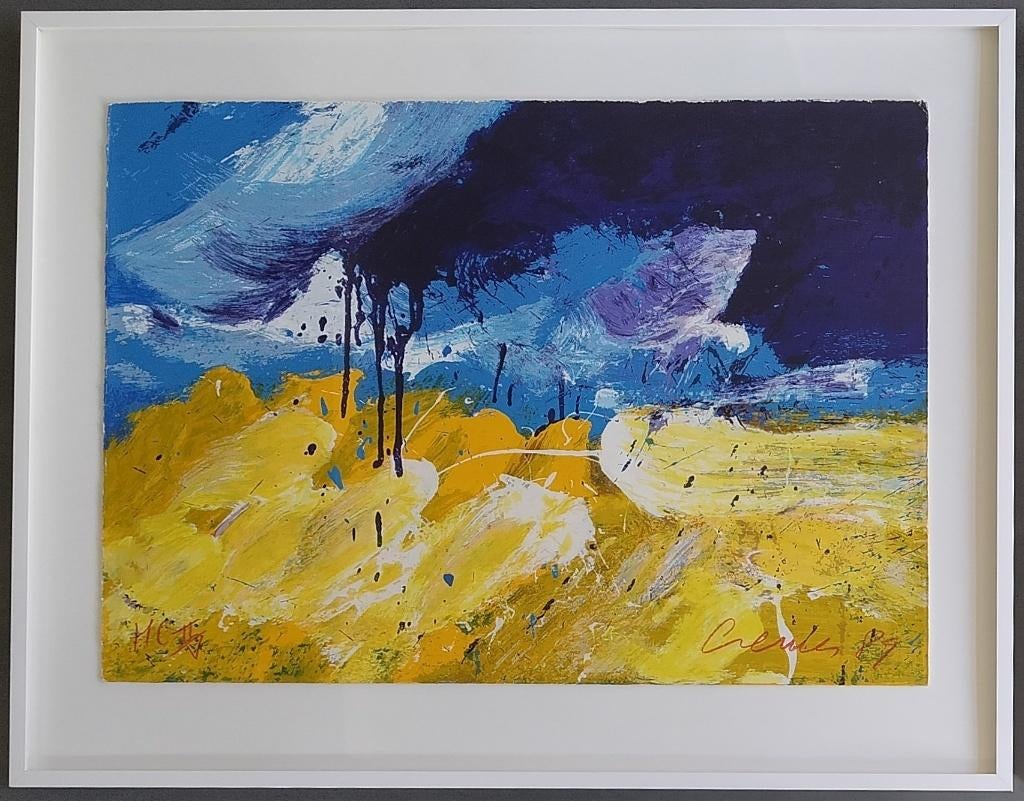 Jan Cremer - Provence II - ingelijste gesigneerde zeefdruk, Ophalen