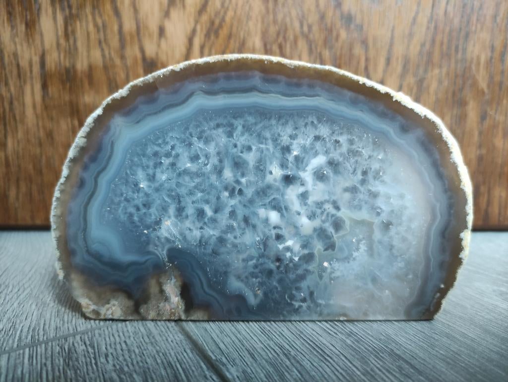 Edelsteen agaat schijf groot formaat (6), Ophalen of Verzenden