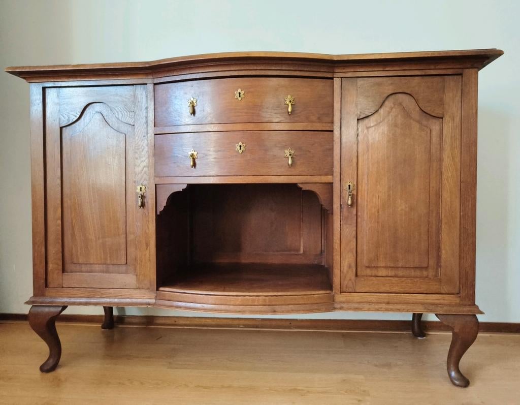 Prachtige antieke commode - ladenkast dressoir queen ann, Ophalen, 50 tot 70 cm, Voetruimte, 100 cm of meer