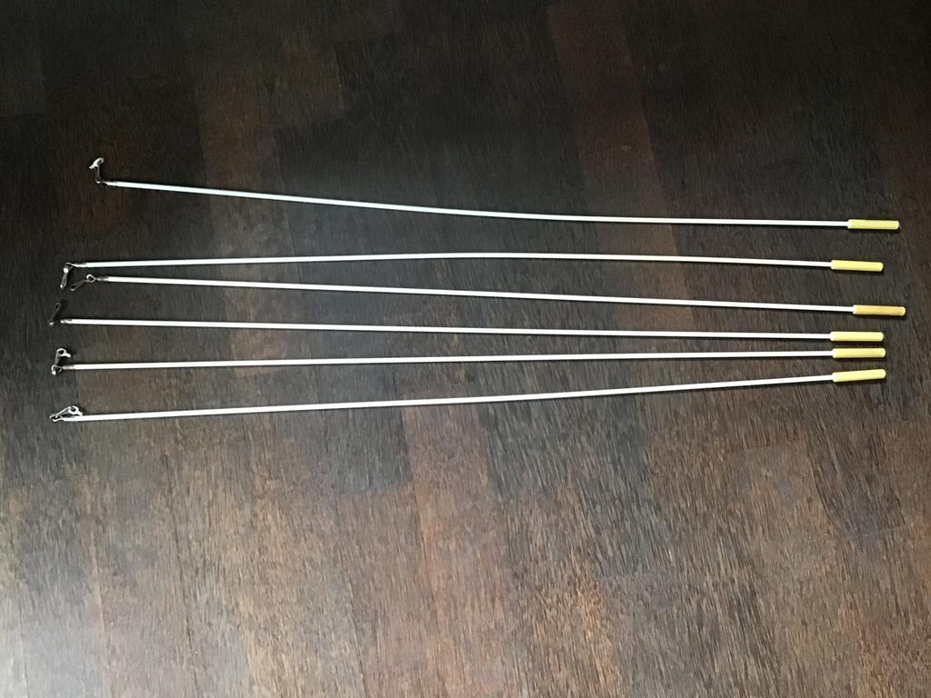 6 gordijn trekstangen, Huis en Inrichting, Ophalen of Verzenden, Zo goed als nieuw, 200 cm of meer