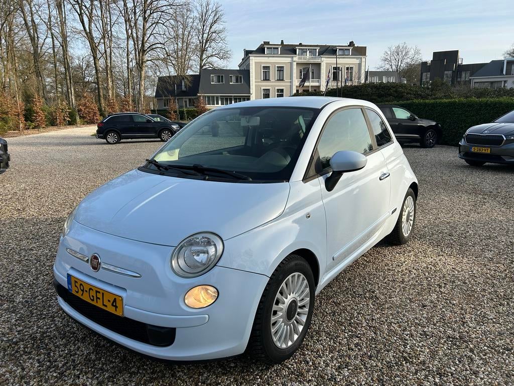 Fiat 500 1.2 C 2008 Blauw, Auto's, Voorwielaandrijving, 1242 cc, 4 cilinders, 840 kg