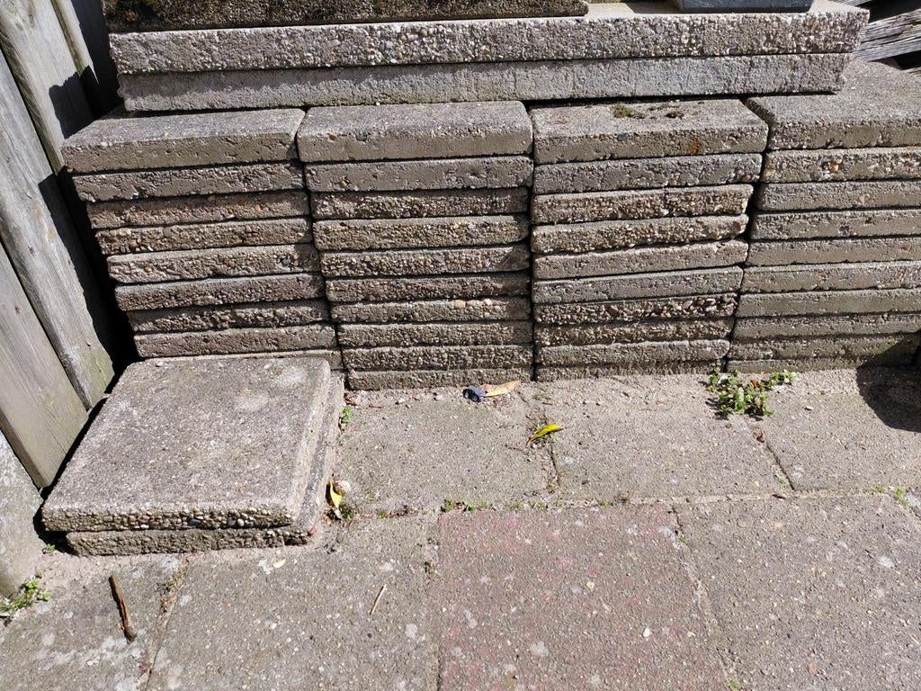 Gratis!! Stoeptegels 30x30, Tuin en Terras, Tegels en Klinkers, Ophalen, Gebruikt, Beton, Terrastegels