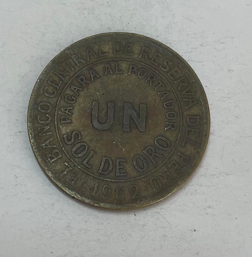 Un sol de oro Peru 1962, Postzegels en Munten, Munten | Amerika, Ophalen of Verzenden, Zuid-Amerika