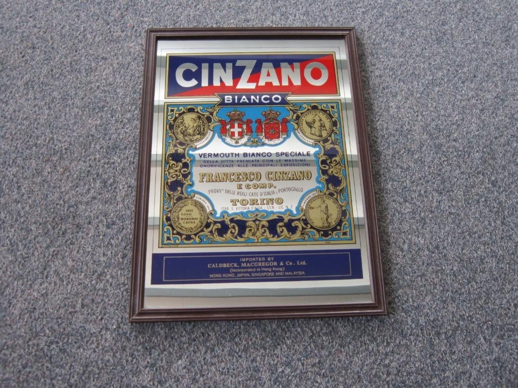 CINZANO VERMOUTH SPIEGEL, Verzamelen, Ophalen, Zo goed als nieuw, Overige typen