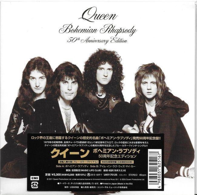 Queen 7" Bohemian Rhapsody 50th2025 Japan blue vinyl Limited, 7 inch, Single, Ophalen of Verzenden, Pop