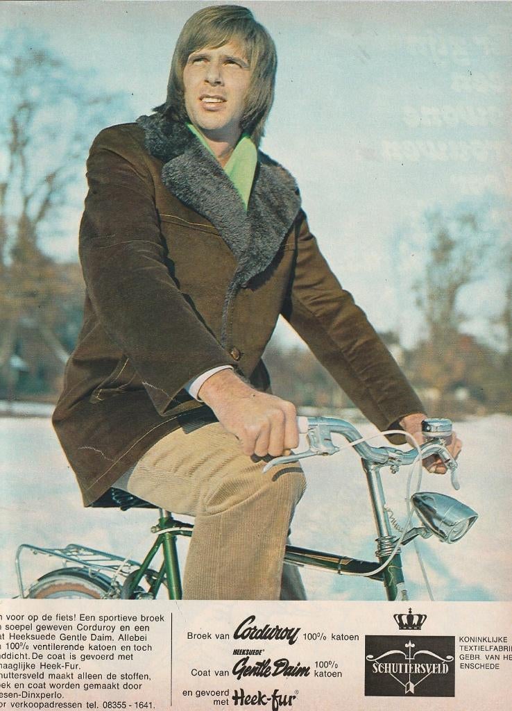retro reclame 1974 Schuttersveld herenmode dikke jas, Verzamelen, Verzenden, Overige typen