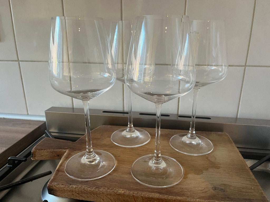 Spiegelau rodewijnglazen 4x, Verzamelen, Glas en Borrelglaasjes, Ophalen of Verzenden, Zo goed als nieuw, Overige typen