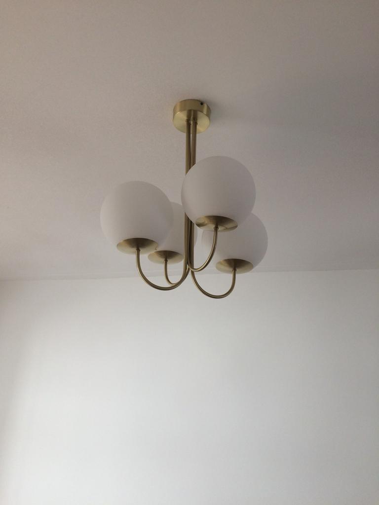 Maison du Monde bollen lamp scadinavisch goud messing design, Ophalen, Gebruikt, Minder dan 50 cm