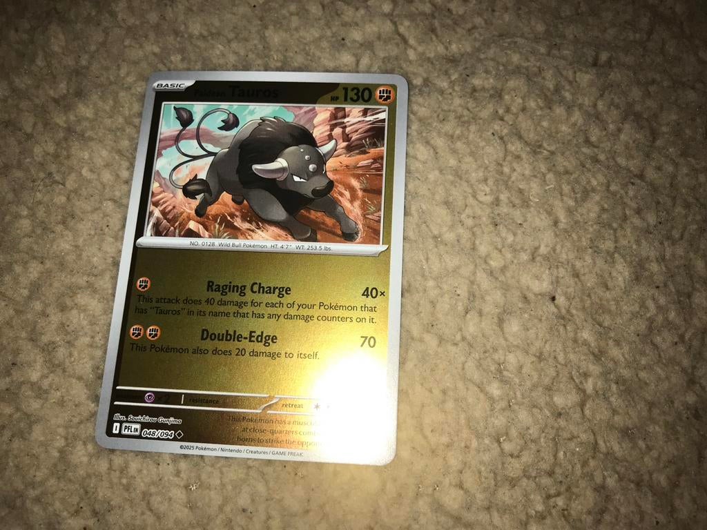 Paldean Tauros Pokémon kaart 048/094, Hobby en Vrije tijd, Verzamelkaartspellen | Pokémon, Ophalen of Verzenden, Gebruikt, Losse kaart