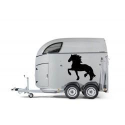 Trailersticker fries paard zwart, Ophalen of Verzenden, Overige soorten