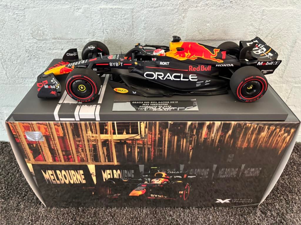 Max verstappen RB19 winner australie 2023 1:18 model, Verzamelen, Ophalen of Verzenden
