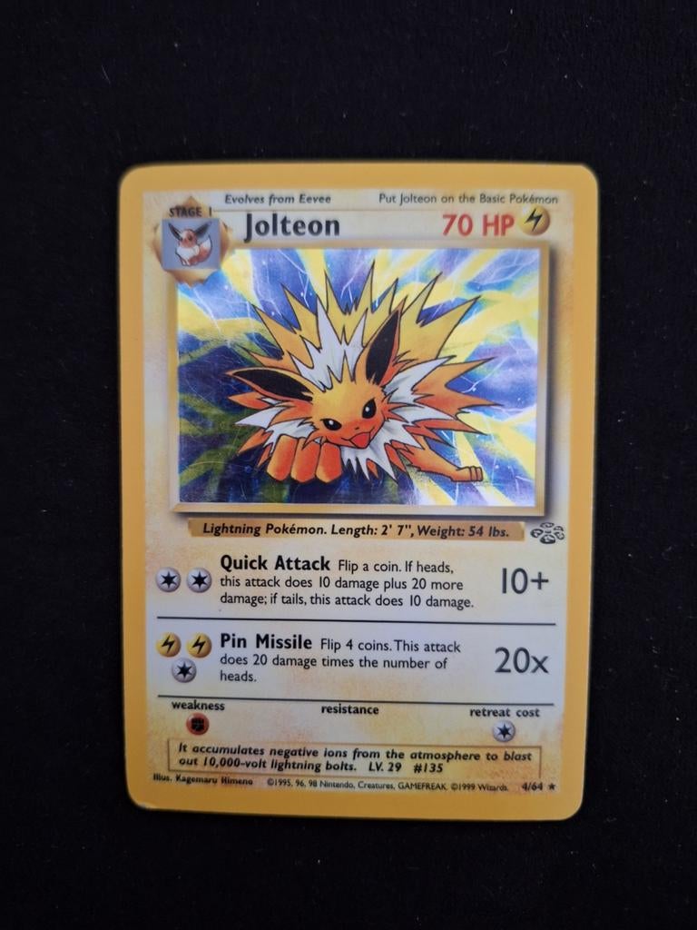 Jolteon holo jungle - pokemon, Ophalen of Verzenden, Zo goed als nieuw