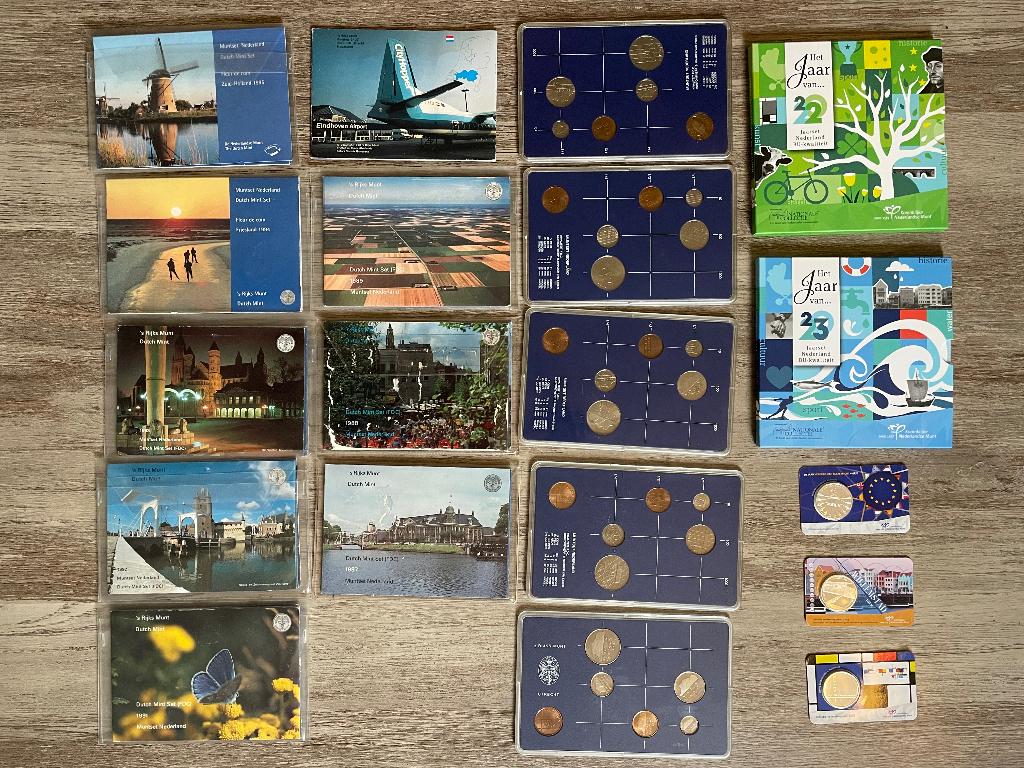 16 jaarsets en 3 zilveren munten, Postzegels en Munten, Munten | Nederland, Vóór koninkrijk, Setje, Zilver, Euro's