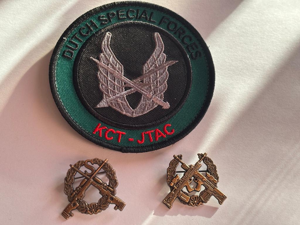 KCT JTAC Patch met sniper & scherpschutter speld, Verzenden, Landmacht, Nederland, Kleding of Schoenen