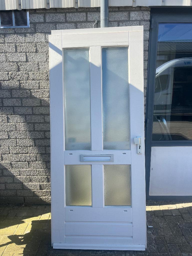 Mooie HardHouten Deur, Ophalen, Gebruikt, 80 tot 100 cm, Buitendeur