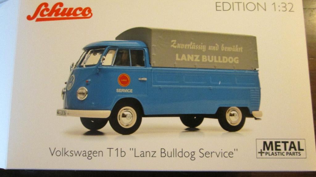 VW T1b Pick up Lanz Bulldog Service Schuco 1:32, Hobby en Vrije tijd, Modelauto's | 1:32, Ophalen of Verzenden, Nieuw, Auto, Overige merken
