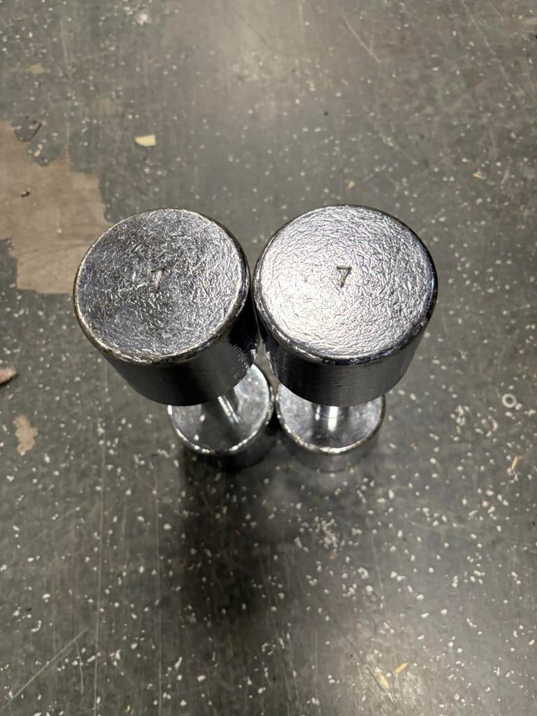 2 x 7 kg Chrome dumbbells dumbbell set gewichten, Dumbbell, Gebruikt, Chrome, Dumbbells