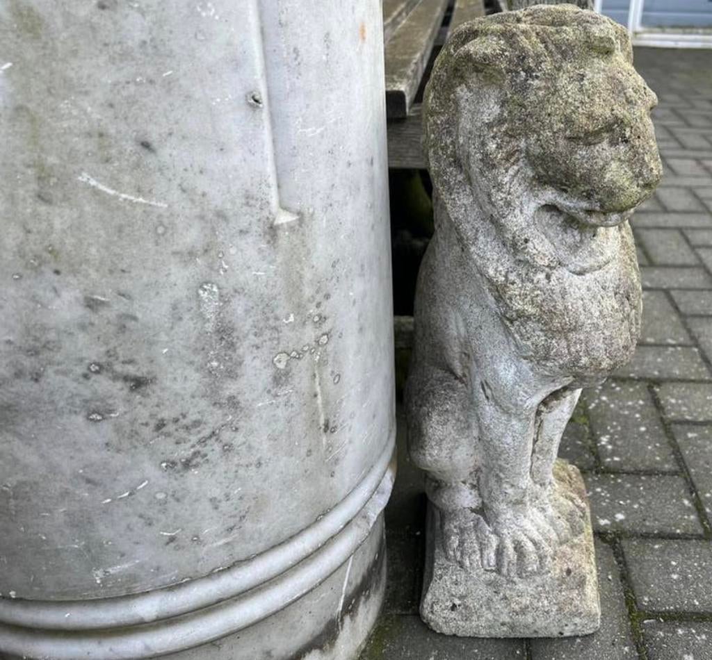 SET OUDE TUINBEELDEN “ Leeuwtjes”, Ophalen, Gebruikt, Overige typen