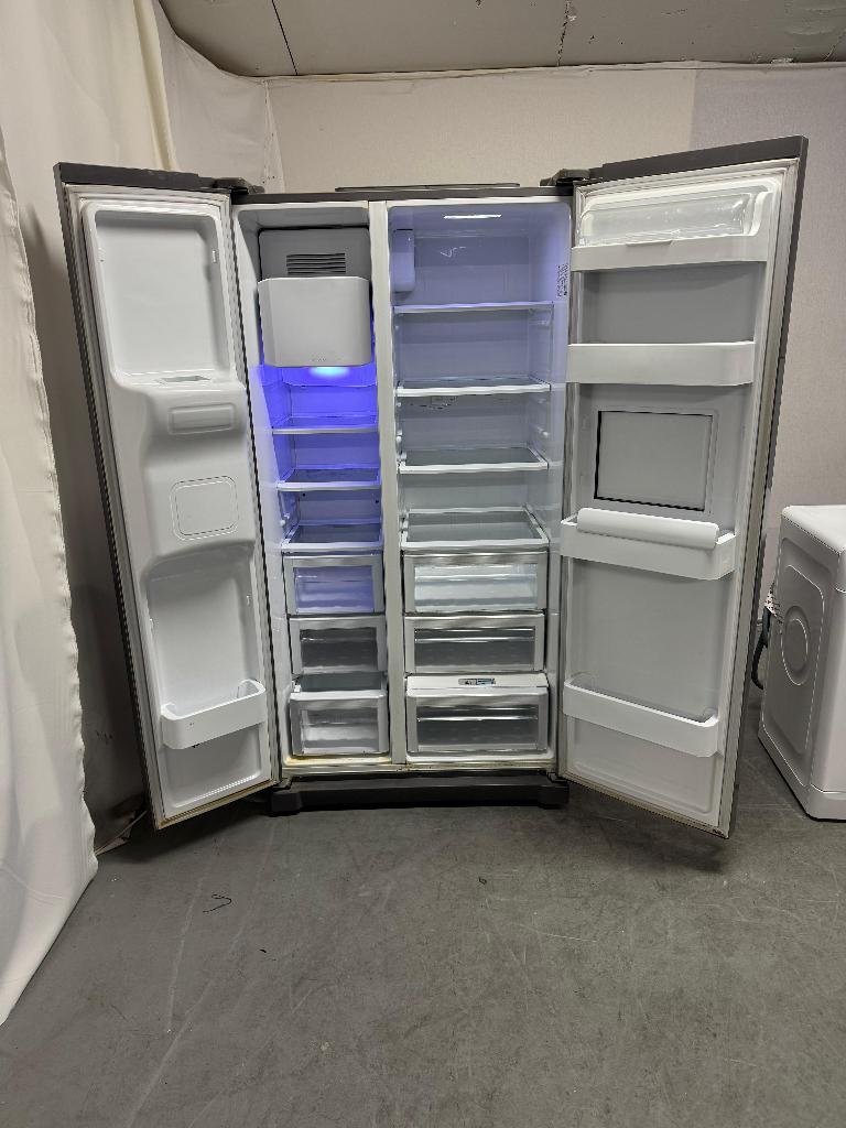 Amerikaasne Koelkast Samsung A+, Gebruikt, 200 liter of meer, 60 cm of meer, Met aparte vriezer