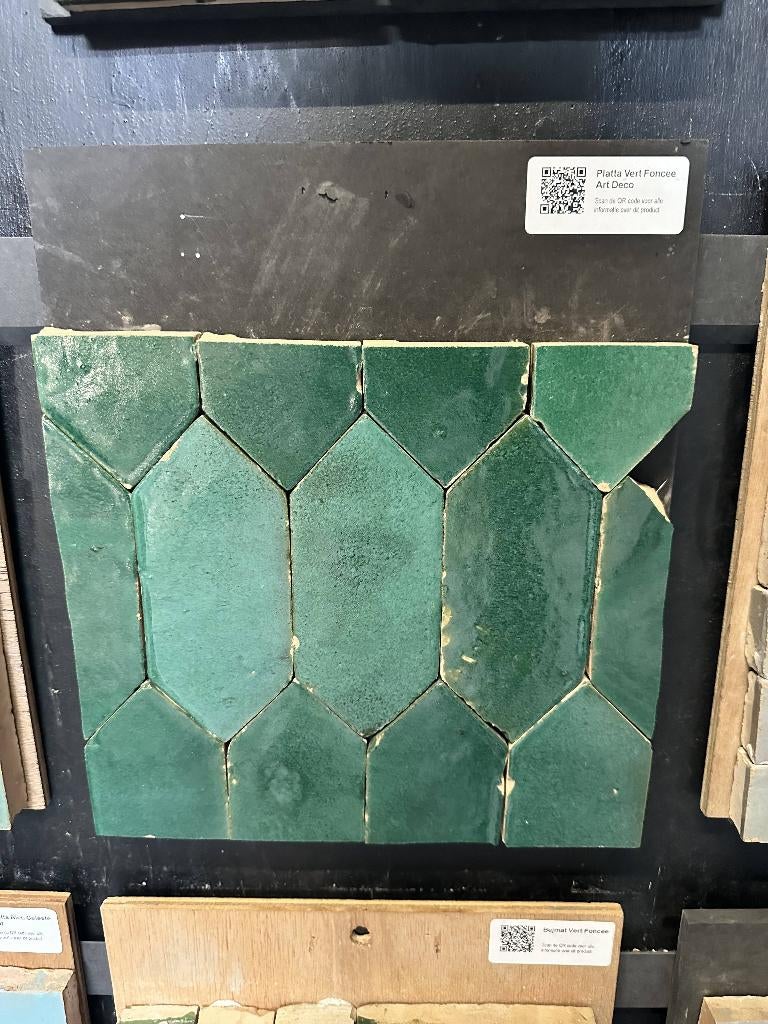 Platta Vert Foncee Art Deco tegels | 22 dozen | kostprijs, Ophalen, Steen of Klei, Nieuw, Minder dan 50 cm