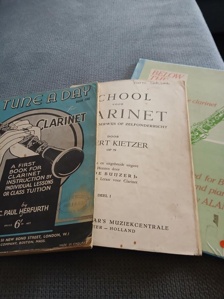 Klarinet lesboeken: Tune a Day, School voor Klarinet, Muziek en Instrumenten, Gebruikt, Verzenden, Klassiek, Les of Cursus
