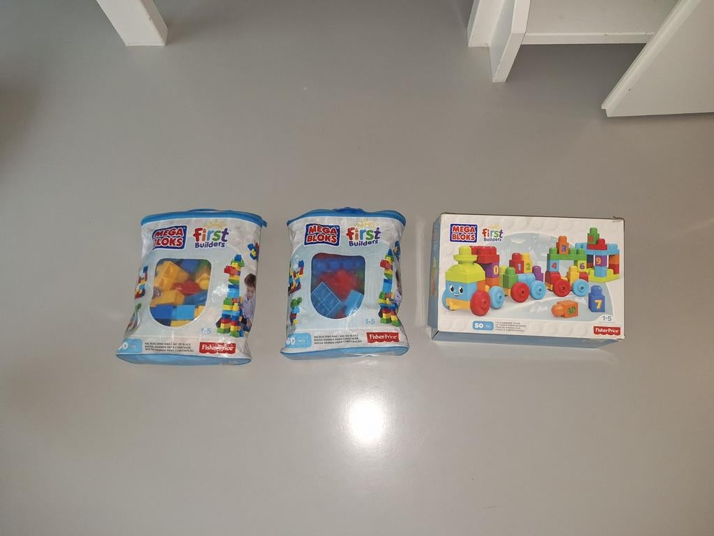 Mega Bloks First Builders: Trein en 170 bouwstenen, Ophalen, Gebruikt, Megabloks