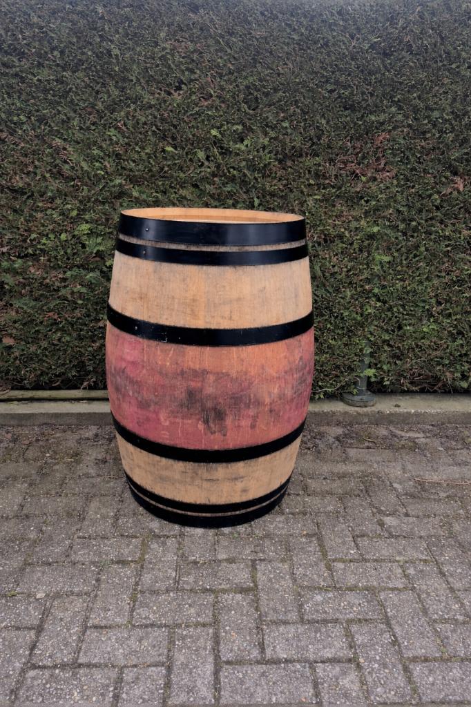 Eikenhouten regenton 225 liter zwarte banden, Ophalen, Info@gtc-bv.nl, 150 liter of meer, Gtc bv