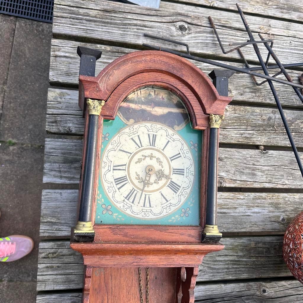 Antieke houten klok met losse onderdelen, Antiek en Kunst, Antiek | Klokken, Ophalen