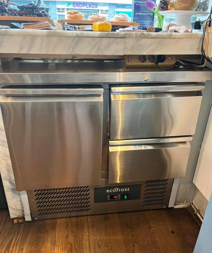 Horeca rvs werkbank koeling koelkast werktafel, Ophalen of Verzenden, 50 tot 75 cm, Minder dan 100 cm