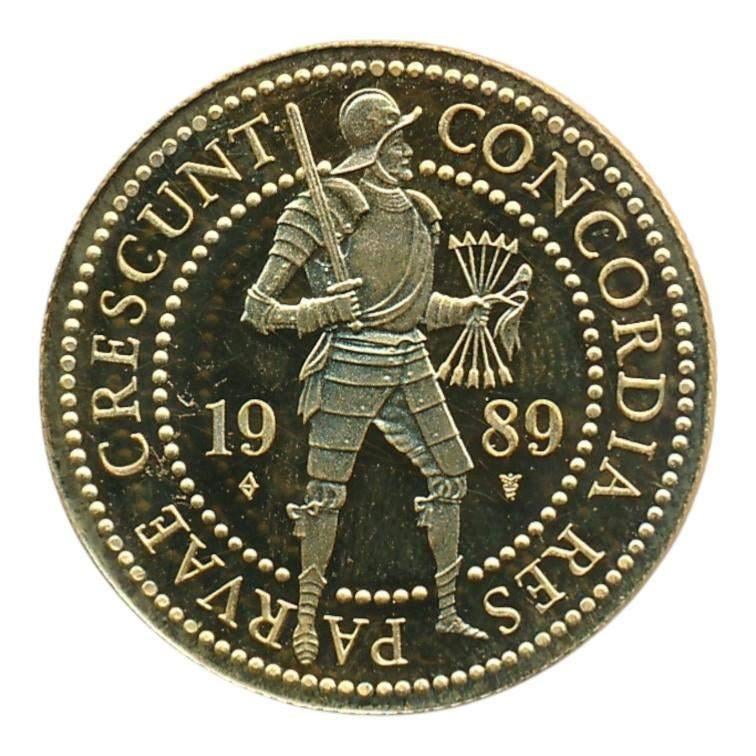 Nederland Gouden Dubbele Dukaat 1989, Postzegels en Munten, Ophalen of Verzenden, Goud