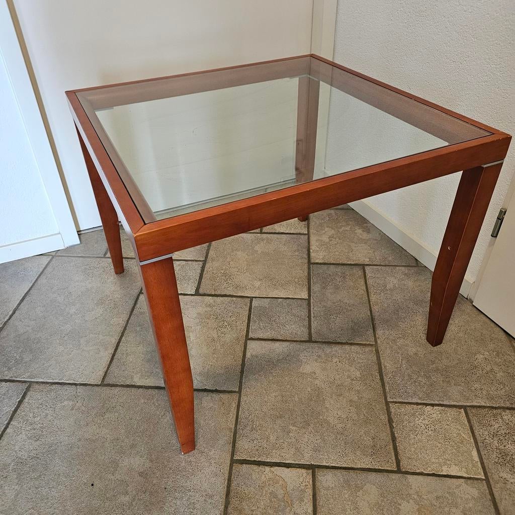 Kersenhouten bijzettafel, Ophalen, Vierkant, 55 tot 75 cm, 45 tot 60 cm