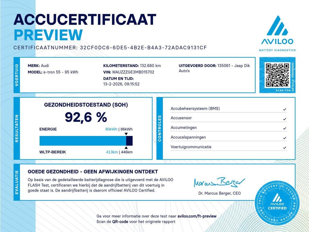 Audi e-tron Sportback BWJ 2020 55 408 PK quattro S edition 9, Automaat, 131 €/maand, Zwart, 95 kWh