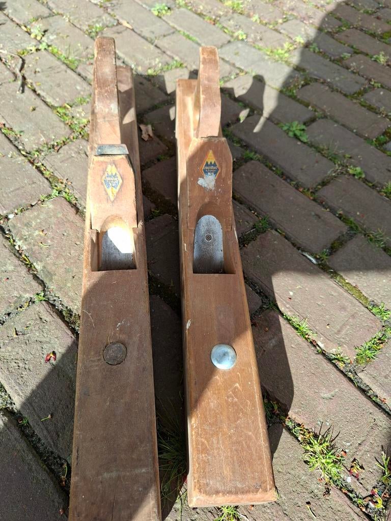 2 Vintage Nooitgedagt houtschaven, 60 cm, Ophalen