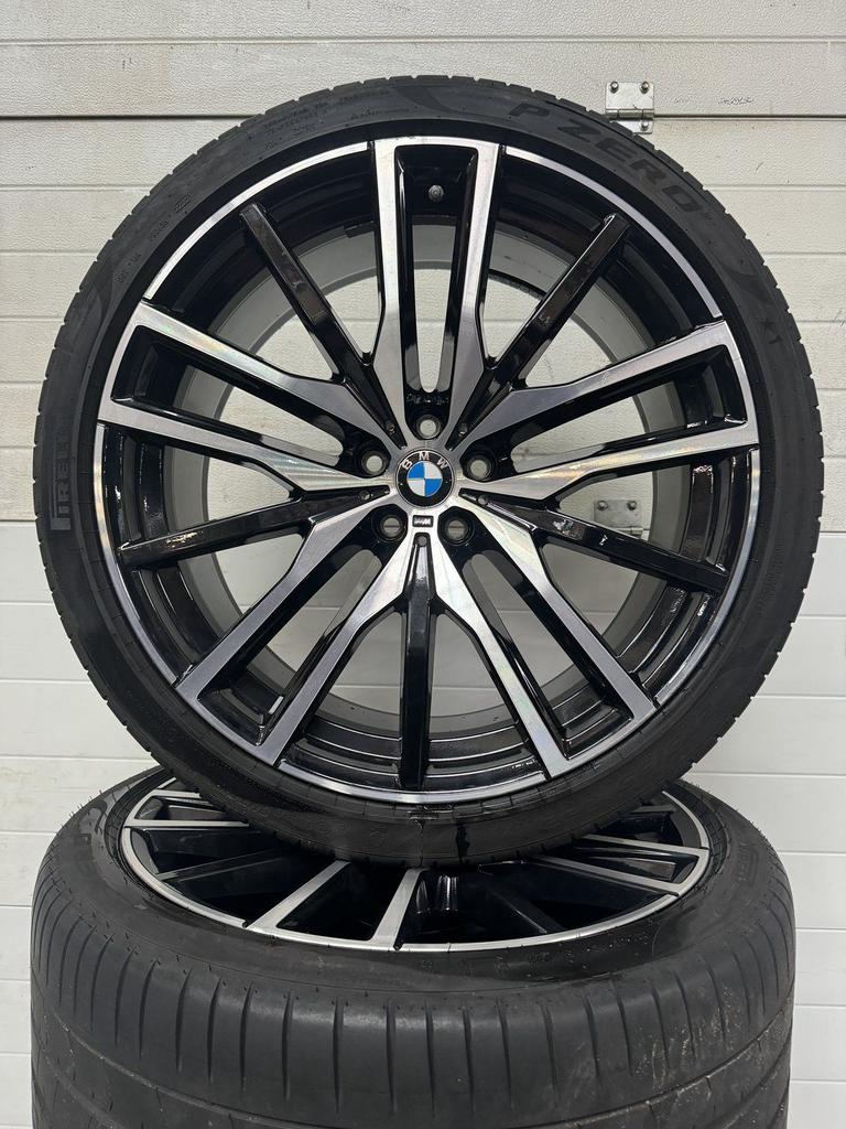 22’’ BMW X5 X6 G05 G06 VELGEN ZOMERBANDEN ORIG SET TPMS 742M, Gebruikt, -, 275 mm, -