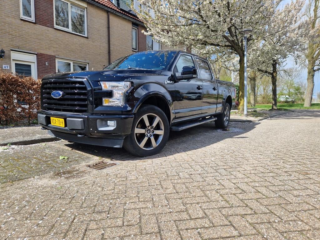 Ford F150 2017 Zwart, Auto's, Bestelauto's, 450 kg, Zwart, 390 pk, Zwart